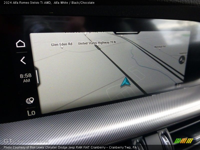 Navigation of 2024 Stelvio Ti AWD