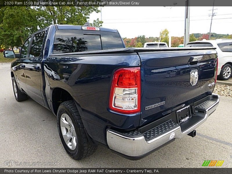 Patriot Blue Pearl / Black/Diesel Gray 2020 Ram 1500 Big Horn Crew Cab 4x4