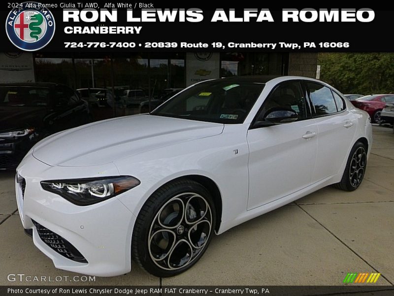 Alfa White / Black 2024 Alfa Romeo Giulia Ti AWD