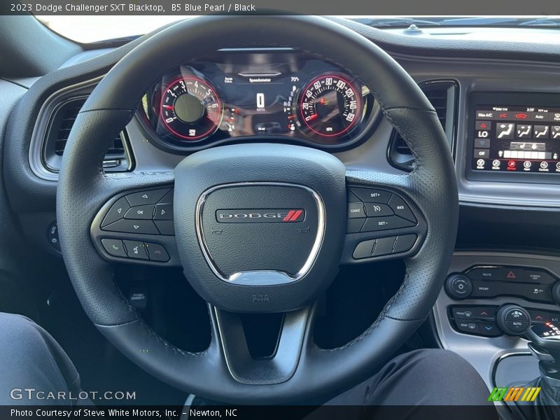 B5 Blue Pearl / Black 2023 Dodge Challenger SXT Blacktop