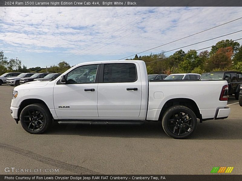 Bright White / Black 2024 Ram 1500 Laramie Night Edition Crew Cab 4x4