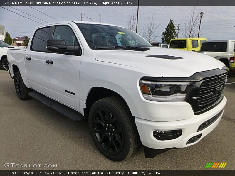 Bright White / Black 2024 Ram 1500 Laramie Night Edition Crew Cab 4x4