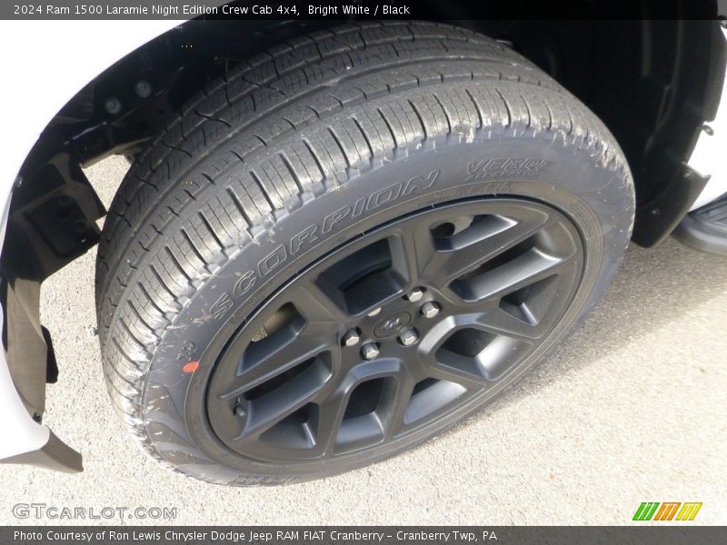 Bright White / Black 2024 Ram 1500 Laramie Night Edition Crew Cab 4x4