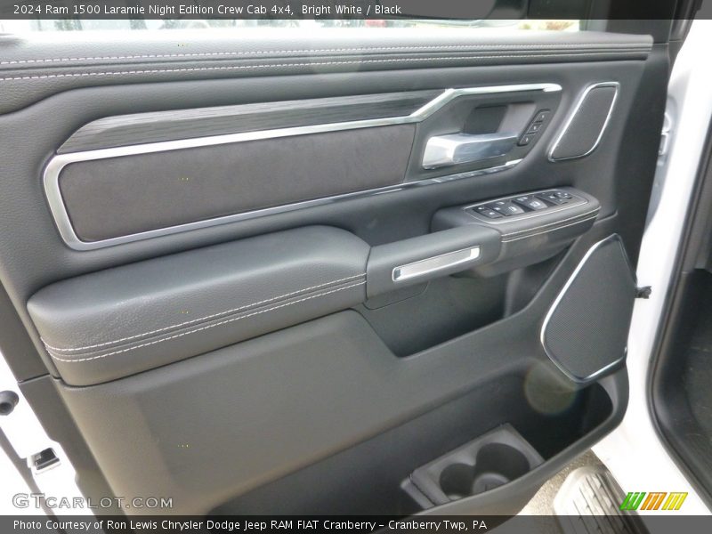Bright White / Black 2024 Ram 1500 Laramie Night Edition Crew Cab 4x4