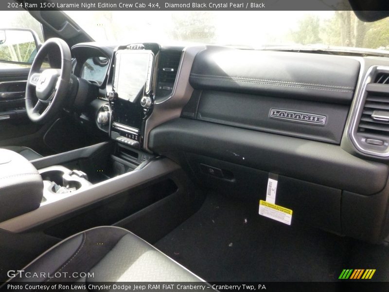 Diamond Black Crystal Pearl / Black 2024 Ram 1500 Laramie Night Edition Crew Cab 4x4