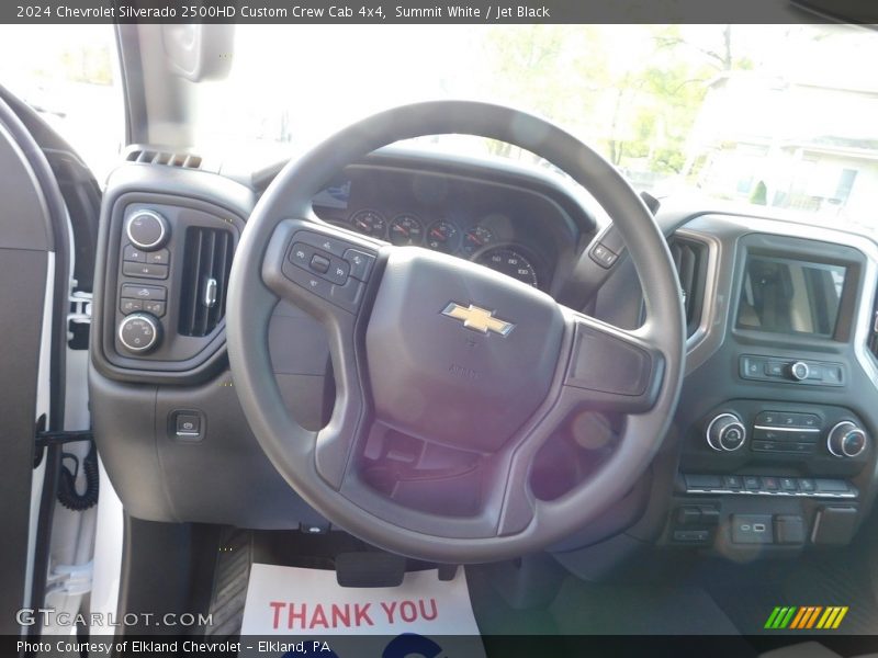 Summit White / Jet Black 2024 Chevrolet Silverado 2500HD Custom Crew Cab 4x4