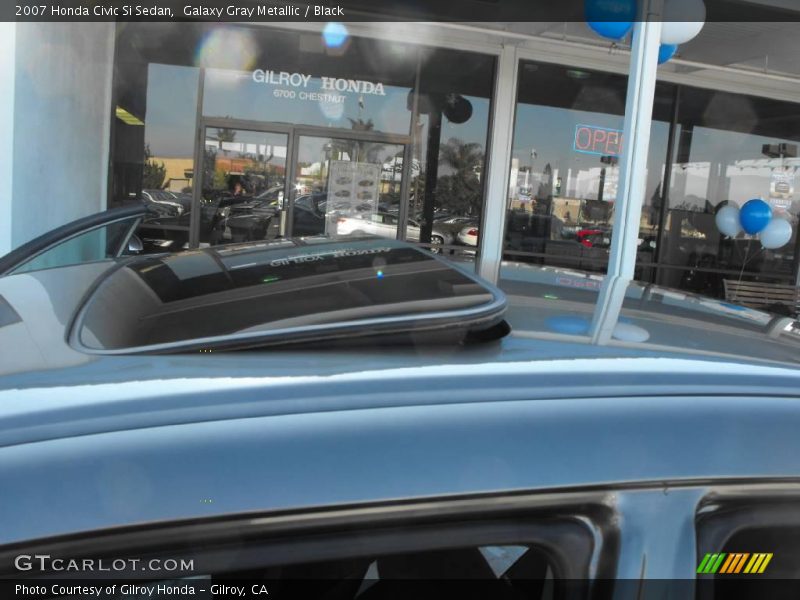 Galaxy Gray Metallic / Black 2007 Honda Civic Si Sedan