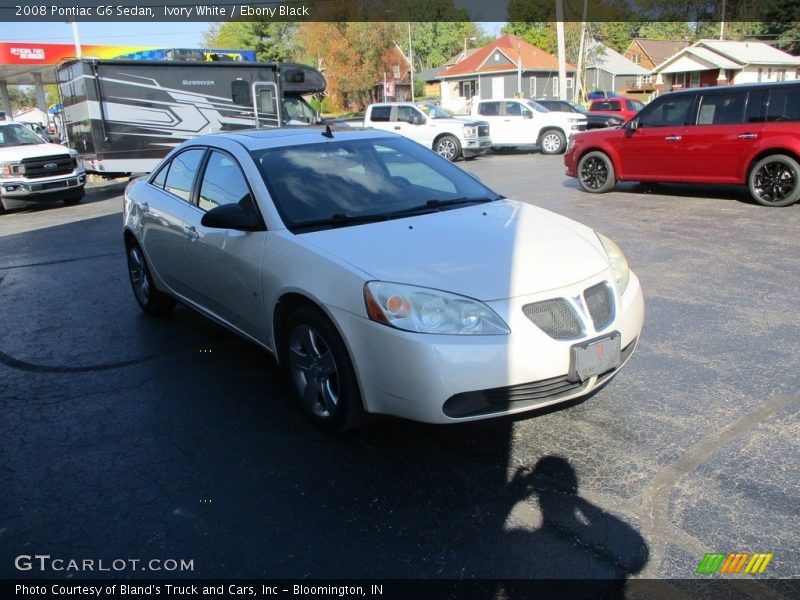 Ivory White / Ebony Black 2008 Pontiac G6 Sedan