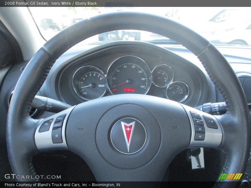 Ivory White / Ebony Black 2008 Pontiac G6 Sedan