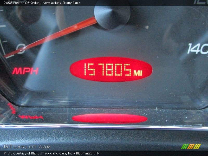 Ivory White / Ebony Black 2008 Pontiac G6 Sedan