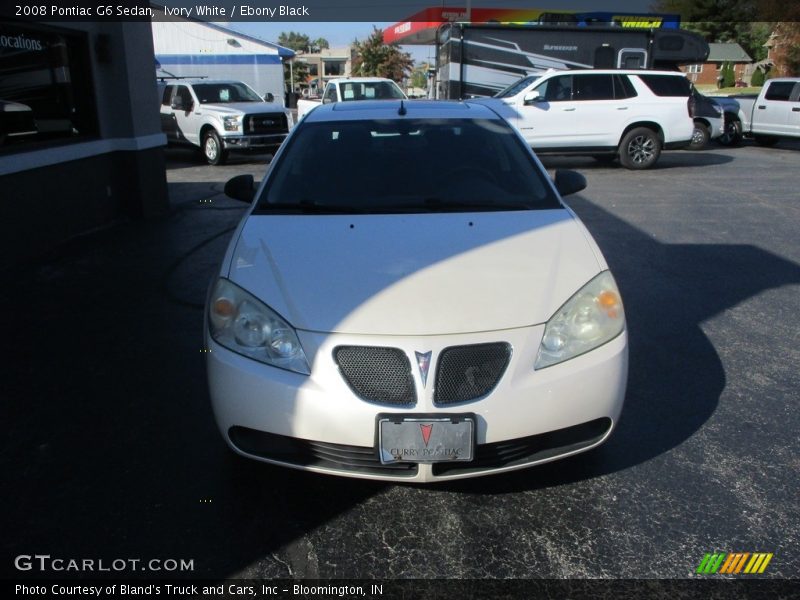Ivory White / Ebony Black 2008 Pontiac G6 Sedan