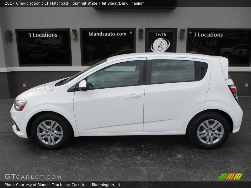 Summit White / Jet Black/Dark Titanium 2017 Chevrolet Sonic LT Hatchback