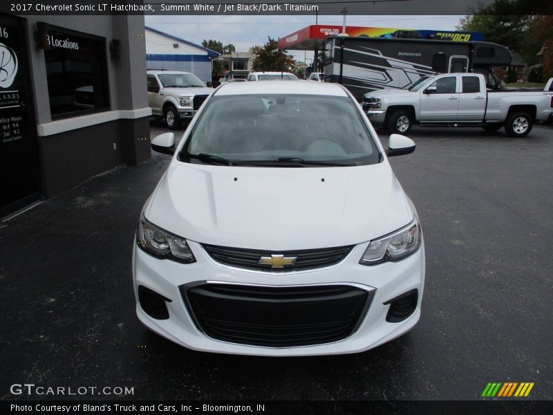 Summit White / Jet Black/Dark Titanium 2017 Chevrolet Sonic LT Hatchback
