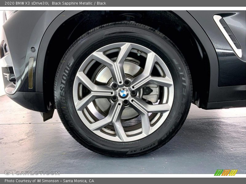 Black Sapphire Metallic / Black 2020 BMW X3 sDrive30i