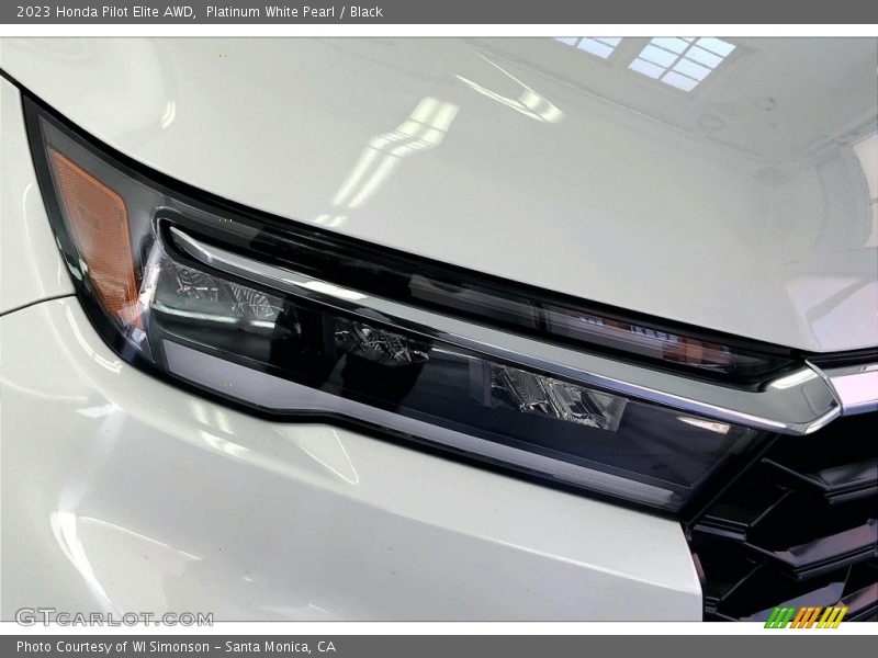 Platinum White Pearl / Black 2023 Honda Pilot Elite AWD