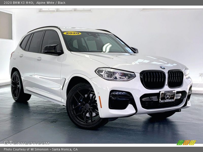 Alpine White / Black 2020 BMW X3 M40i
