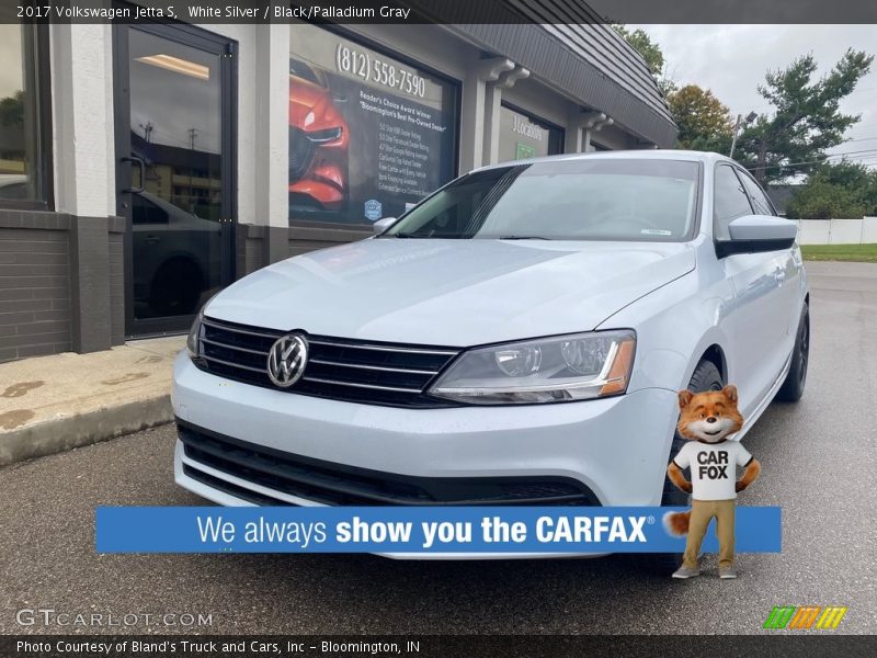 White Silver / Black/Palladium Gray 2017 Volkswagen Jetta S