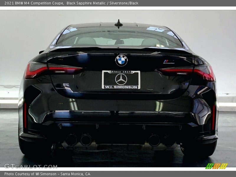 Black Sapphire Metallic / Silverstone/Black 2021 BMW M4 Competition Coupe