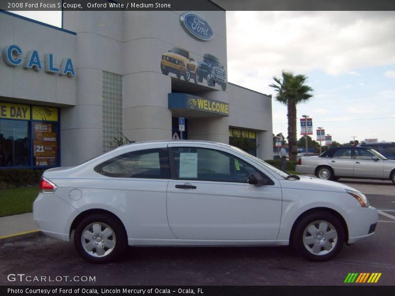 Oxford White / Medium Stone 2008 Ford Focus S Coupe