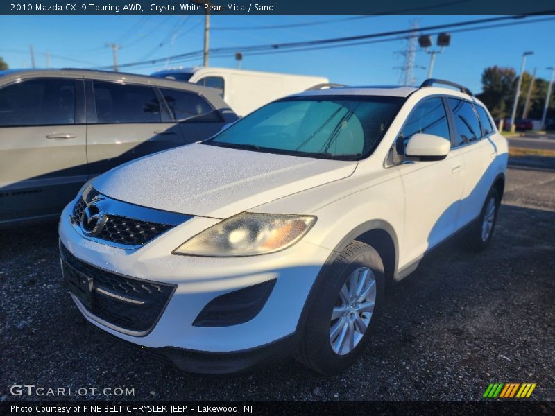 Crystal White Pearl Mica / Sand 2010 Mazda CX-9 Touring AWD