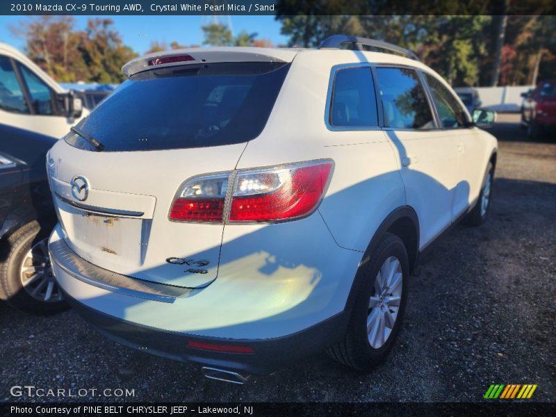 Crystal White Pearl Mica / Sand 2010 Mazda CX-9 Touring AWD