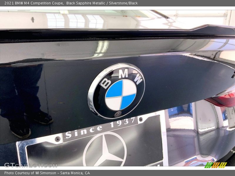 Black Sapphire Metallic / Silverstone/Black 2021 BMW M4 Competition Coupe