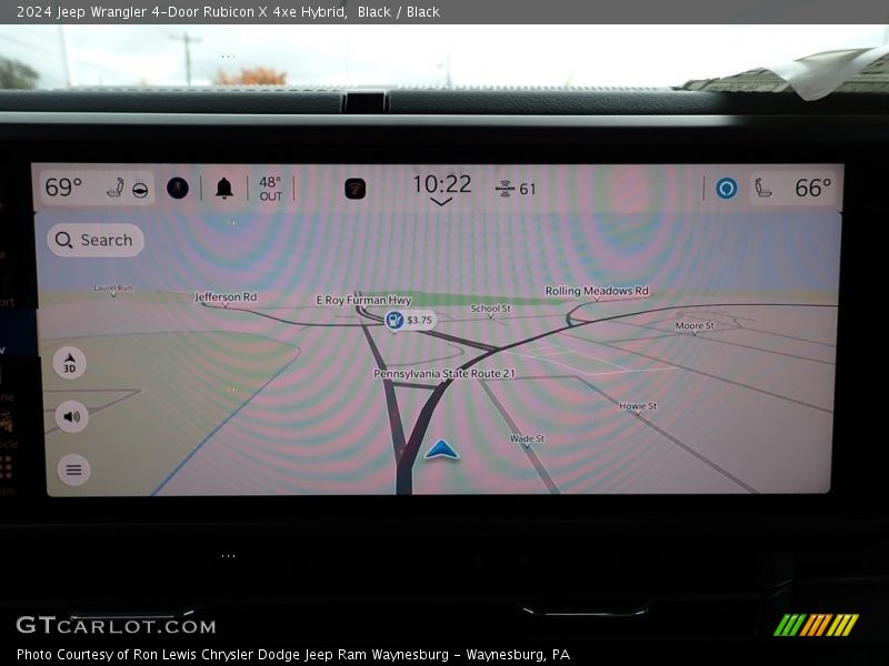 Navigation of 2024 Wrangler 4-Door Rubicon X 4xe Hybrid