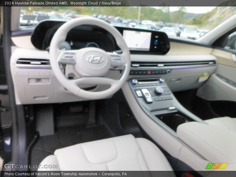 Moonlight Cloud / Navy/Beige 2024 Hyundai Palisade Limited AWD
