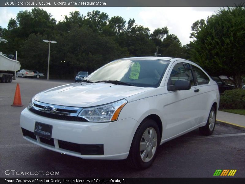 Oxford White / Medium Stone 2008 Ford Focus S Coupe