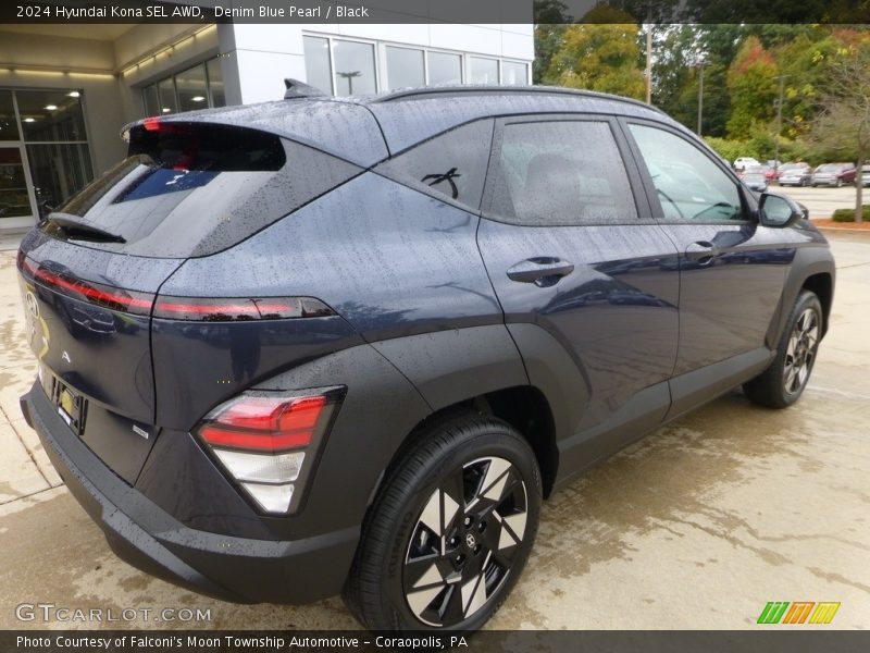 Denim Blue Pearl / Black 2024 Hyundai Kona SEL AWD