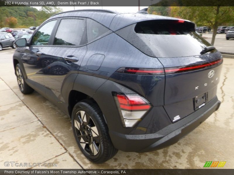 Denim Blue Pearl / Black 2024 Hyundai Kona SEL AWD