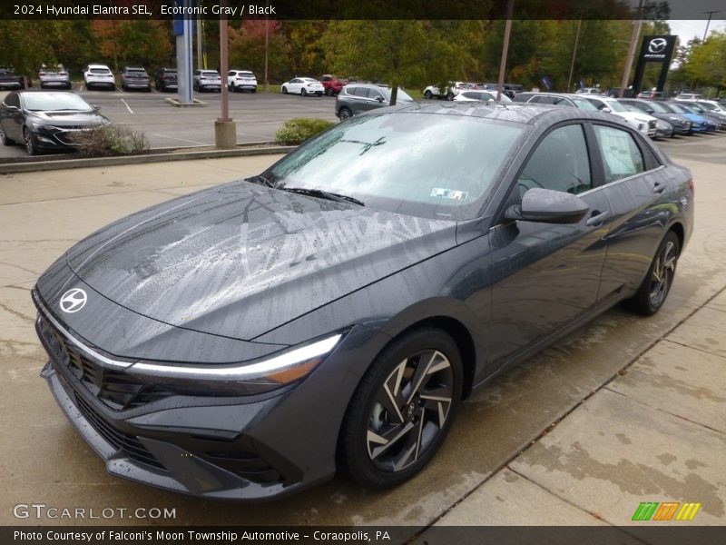 Ecotronic Gray / Black 2024 Hyundai Elantra SEL