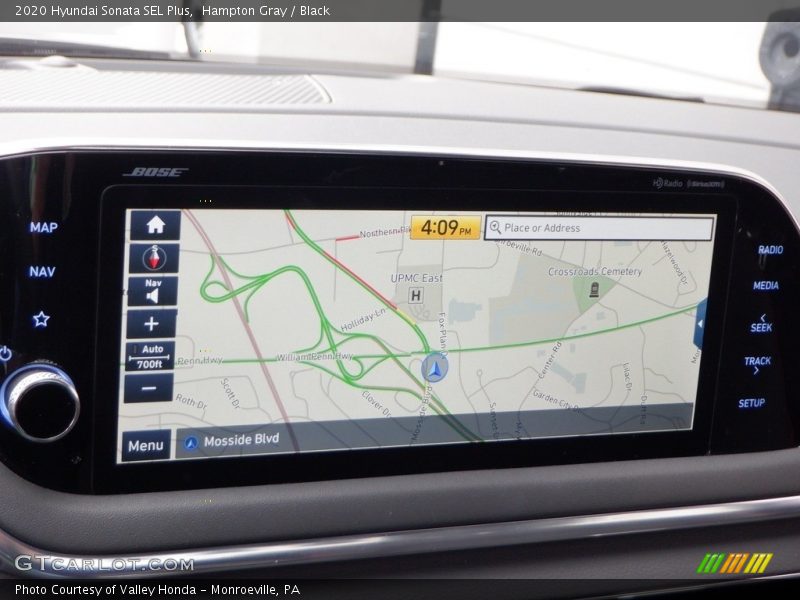 Navigation of 2020 Sonata SEL Plus