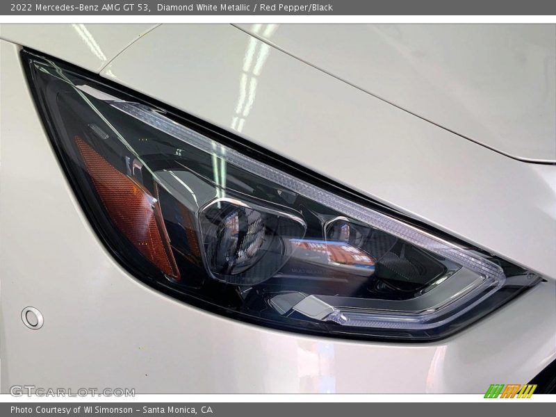 Diamond White Metallic / Red Pepper/Black 2022 Mercedes-Benz AMG GT 53