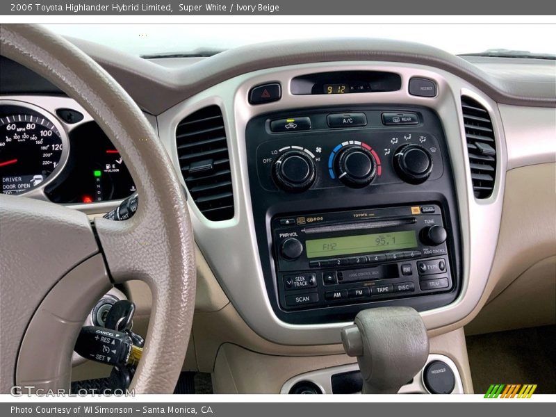 Controls of 2006 Highlander Hybrid Limited
