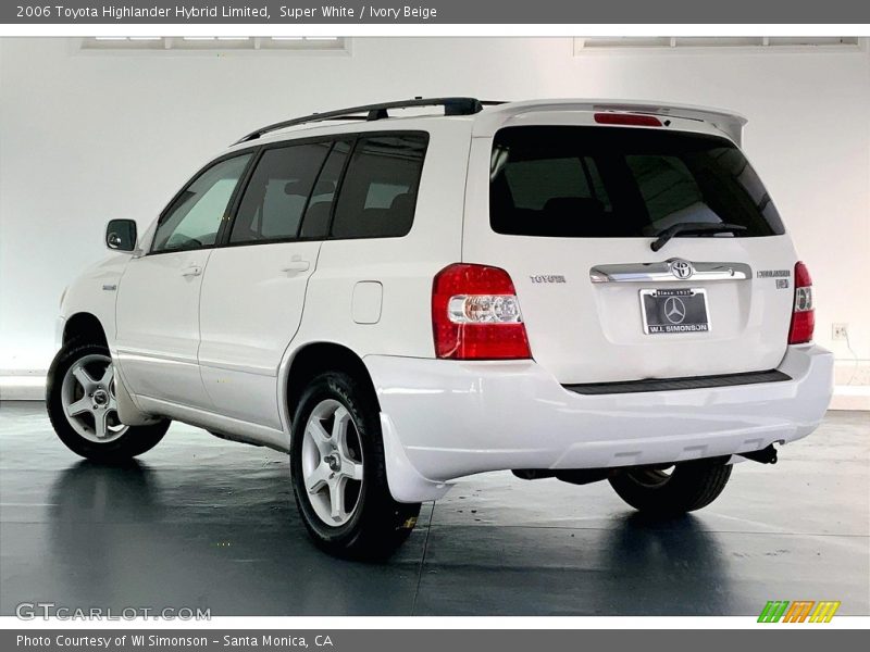 Super White / Ivory Beige 2006 Toyota Highlander Hybrid Limited