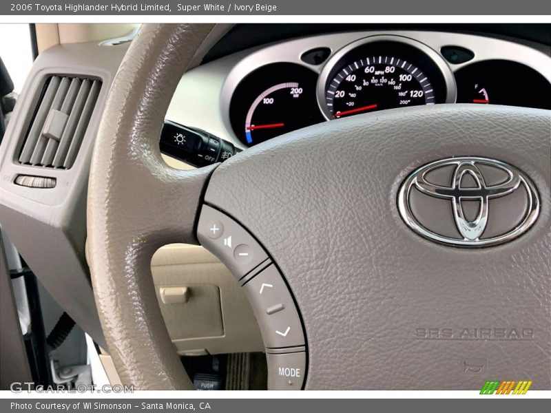 Super White / Ivory Beige 2006 Toyota Highlander Hybrid Limited
