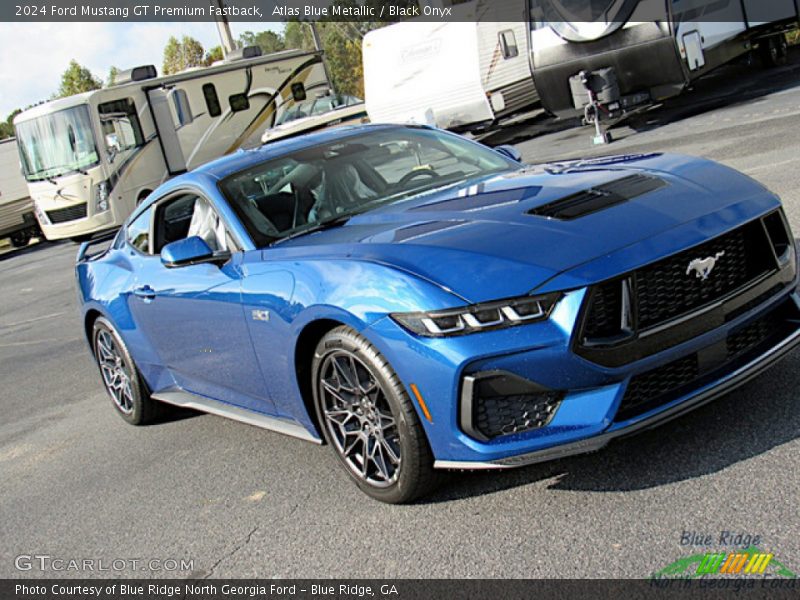 Atlas Blue Metallic / Black Onyx 2024 Ford Mustang GT Premium Fastback