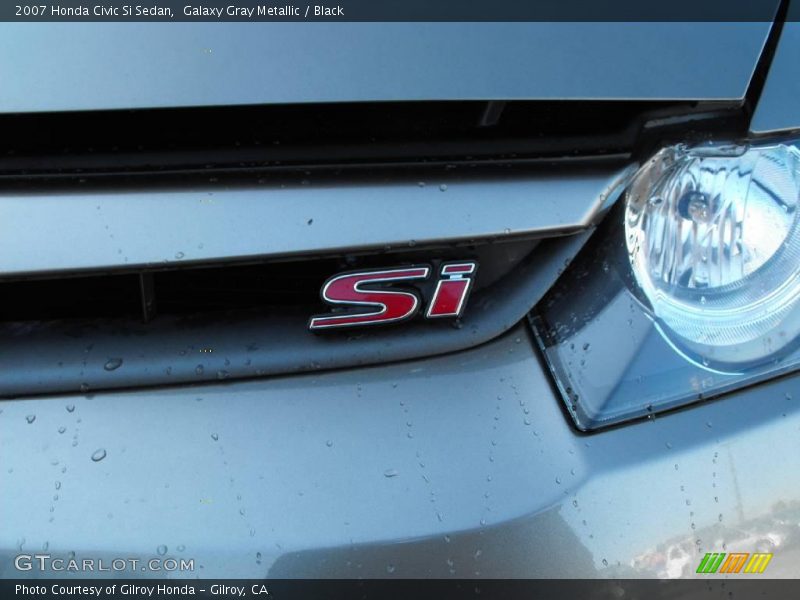 Galaxy Gray Metallic / Black 2007 Honda Civic Si Sedan