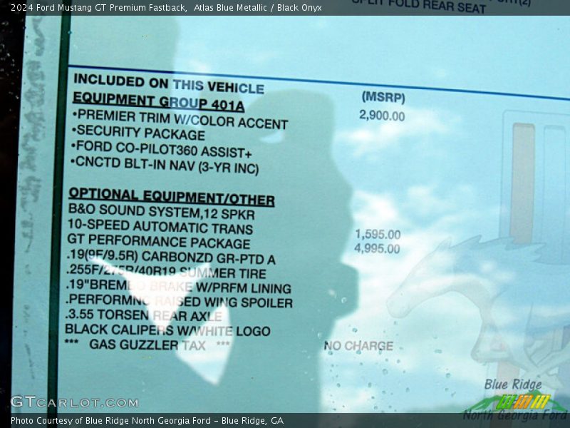  2024 Mustang GT Premium Fastback Window Sticker