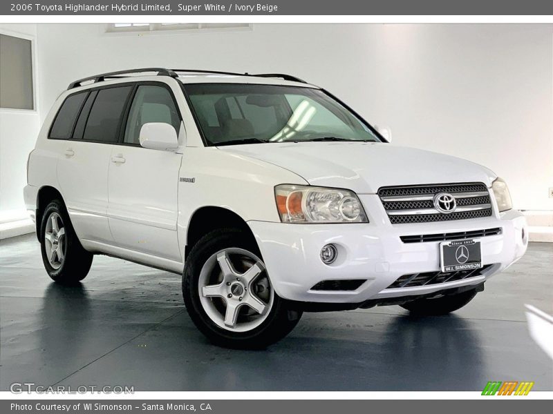 Super White / Ivory Beige 2006 Toyota Highlander Hybrid Limited