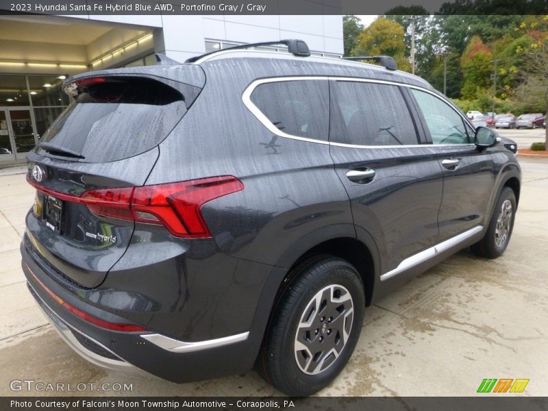 Portofino Gray / Gray 2023 Hyundai Santa Fe Hybrid Blue AWD