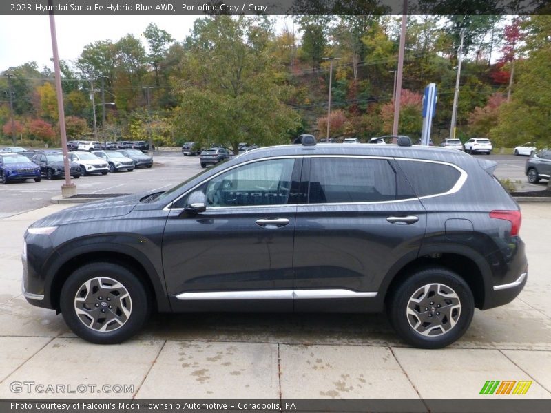  2023 Santa Fe Hybrid Blue AWD Portofino Gray
