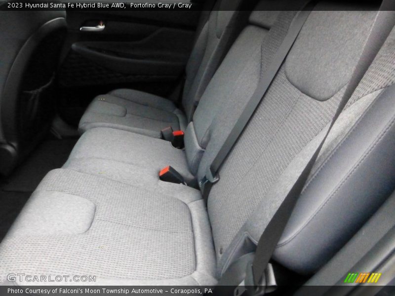 Rear Seat of 2023 Santa Fe Hybrid Blue AWD