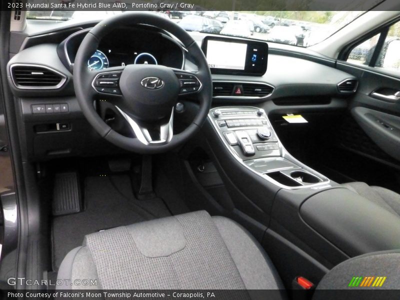  2023 Santa Fe Hybrid Blue AWD Gray Interior