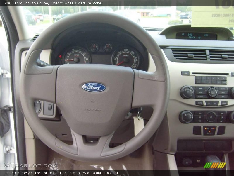 Oxford White / Medium Stone 2008 Ford Focus S Coupe
