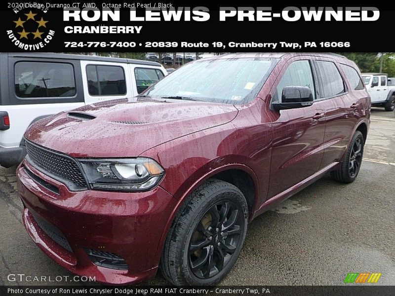 Octane Red Pearl / Black 2020 Dodge Durango GT AWD