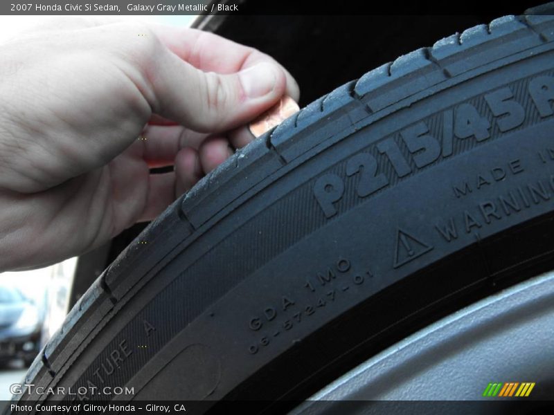 Galaxy Gray Metallic / Black 2007 Honda Civic Si Sedan