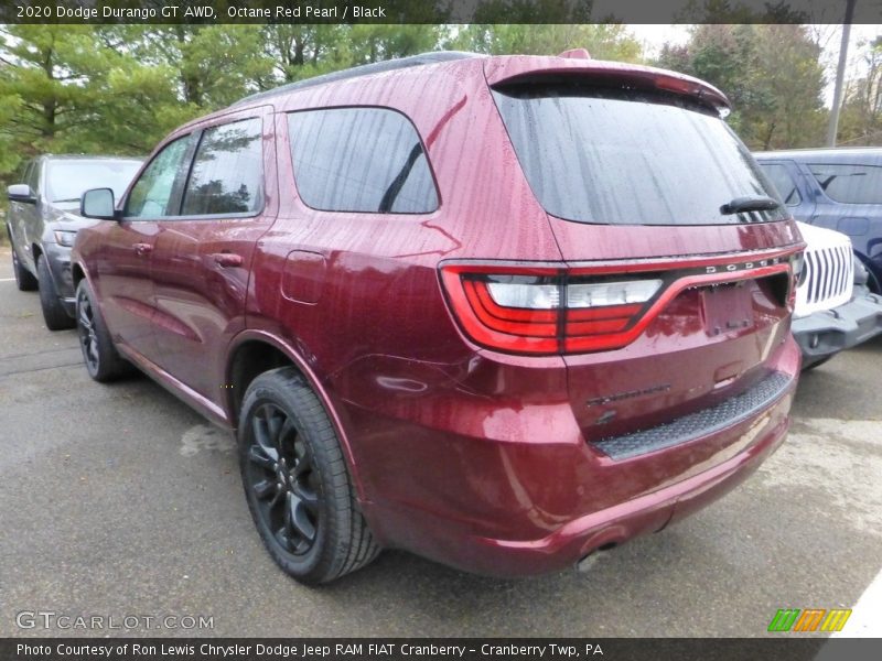 Octane Red Pearl / Black 2020 Dodge Durango GT AWD