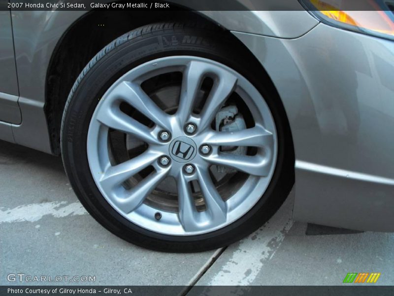 Galaxy Gray Metallic / Black 2007 Honda Civic Si Sedan
